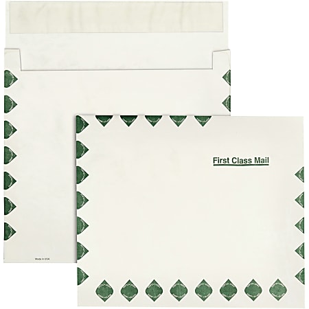 Quality Park® Dupont™ Tyvek® Grip-Seal® Expansion Envelopes, Open Side, First Class, 10" x 13" x 2", Self-Adhesive, White, Box Of 100