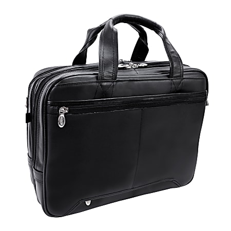 McKlein Pearson Leather Briefcase Black - Office Depot