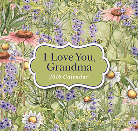 LANG 365 Daily Thoughts Boxed Calendar, 3 1/4" x 3", I Love You Grandma, January-December 2016