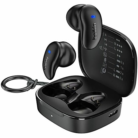 Belkin SoundForm Anywhere AUC014FQBK Earset - Stereo - True Wireless - Bluetooth - Earbud - Binaural - In-ear - Black