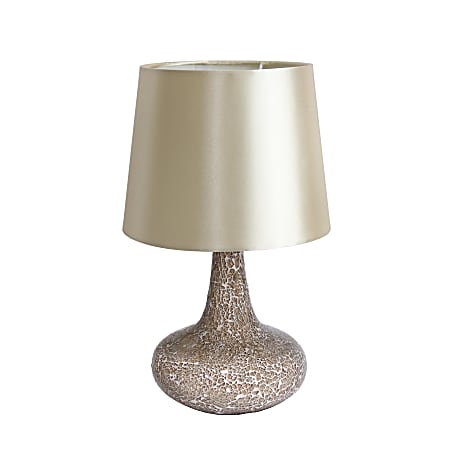 Simple Designs Mosaic Table Lamp, 14 1/4"H, Champagne