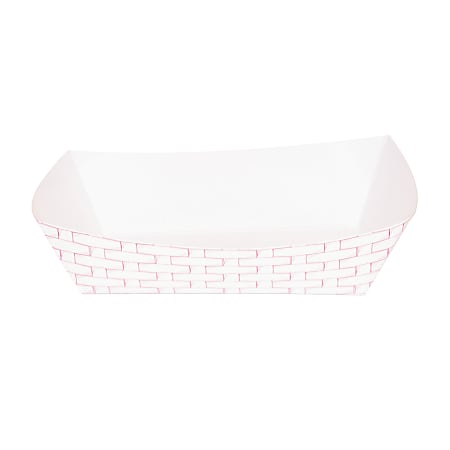 Boardwalk Paper Food Baskets, 5 Lb Capacity, Red/White,