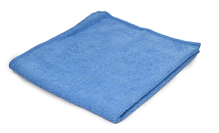 Pro-Clean Basics Microfiber Towels, 12" x 12", Blue, Pack Of 240 Towels