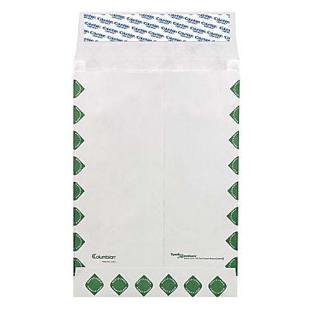 Quality Park® Dupont™ Tyvek® Grip-Seal® Expansion Envelopes, Open End, 14 Lb, First Class, 10" x 13" x 1 1/2", Self-Adhesive, White, Box Of 100