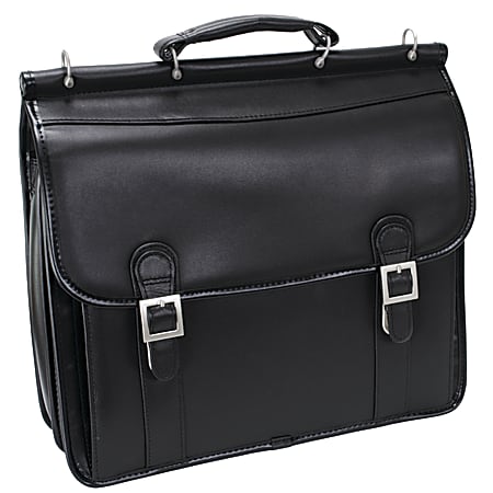 McKlein Halsted Leather Briefcase Black - Office Depot