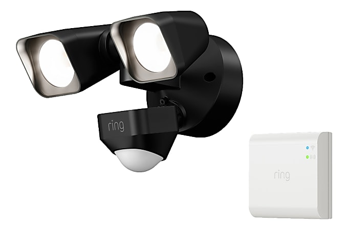 Ring Smart Lighting Wired Floodlight With Bridge, Black, 5W21X8-BEN0