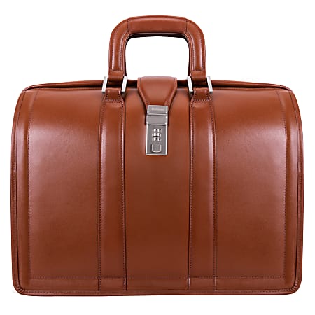 McKlein Morgan Leather Briefcase, Brown