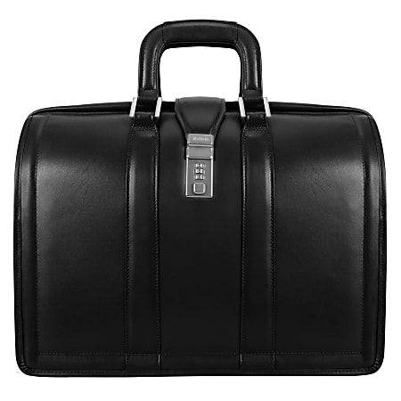 McKlein Morgan Leather Briefcase, Black