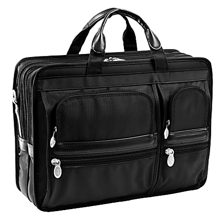 McKlein Hubbard Nylon Briefcase, Black