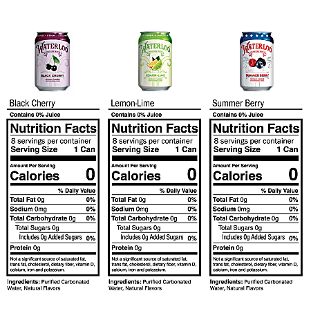 Waterloo Sparkling Water Variety Pack 12 Oz Pack Of 24 Cans - Office Depot