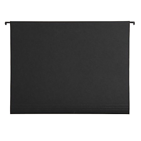 Russell & Hazel Hanging File Folders, 11-3/4" x 9-5/16", Black, Pack Of 10 Folders