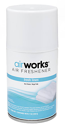 Hospeco AirWorks® Metered Aerosol Air Fresheners, Fresh Linen, 7 Fl Oz, Pack Of 12 Fresheners