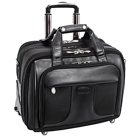 McKlein Chicago Wheeled Nylon Laptop Case With Removable