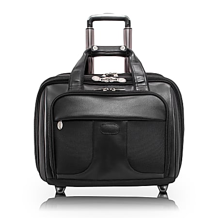 McKlein Chicago Wheeled Nylon Laptop Case With Removable Briefcase ...