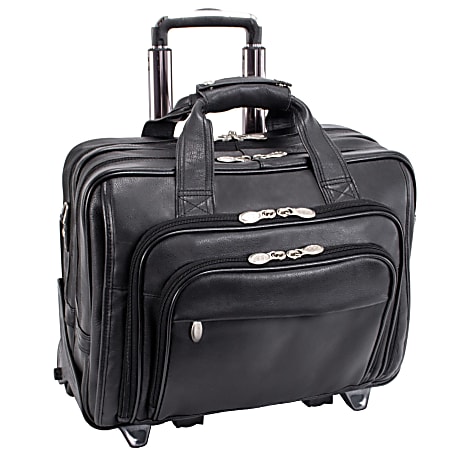 Leather laptop trolley clearance bag