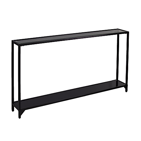 SEI Furniture Bergen Console Table, 29"H x 56"W x 8"D, Black