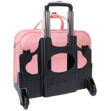 Pink briefcase shop on wheels