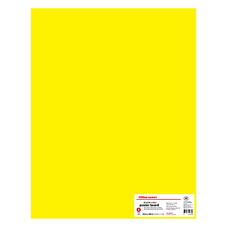 Office Depot® Brand Dual Color Poster Board, 22" x 28", Red & Yellow, Pack Of 3