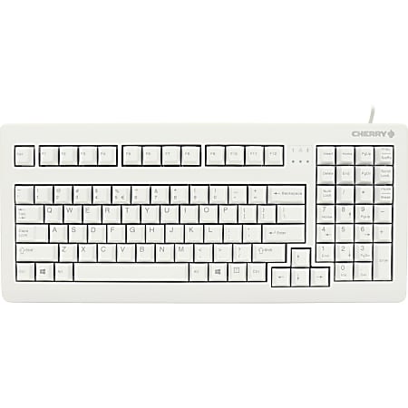CHERRY MX 1800 Keyboard - Wired - USB & PS/2 - English (US) - Light Gray