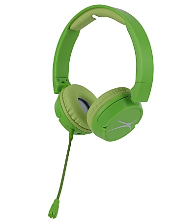 Altec Lansing® 3-In-1 Kid Friendly, Volume Limiting, Over-The-Ear Headphones, Green, MZX4100-PGRN-STK-6