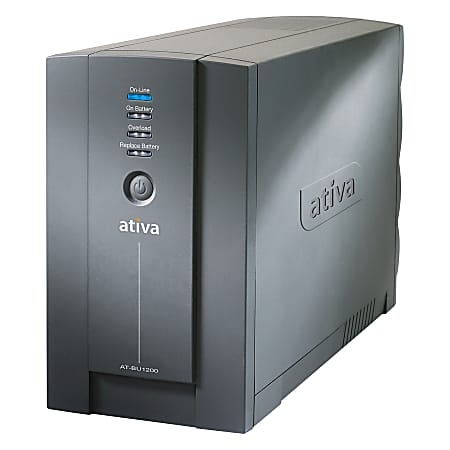 Ativa® UPS Battery Backup With Phone Line Protection, 1200VA