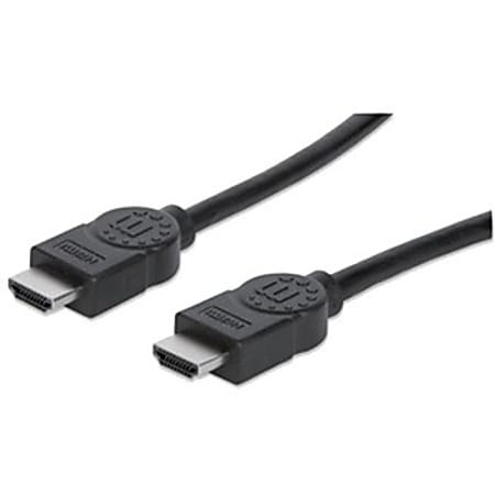 Manhattan HDMI Cable with Ethernet, 4K@30Hz (High Speed), 15m, Male to Male, Black
