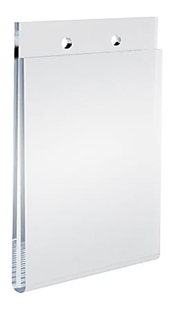 Azar Displays Wall-Mount U-Frame Acrylic Sign Holders, 5" x 3 1/2", Clear, Pack Of 10