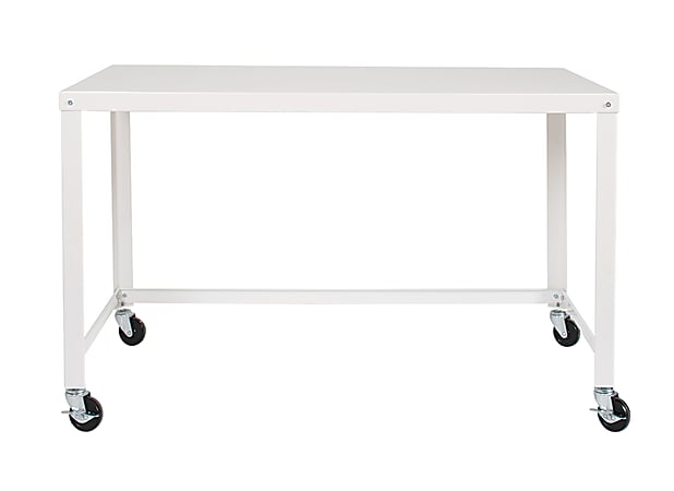 Lorell® Steel Mobile Series Workstation, 29-1/2"H x 48"W x 23"D, White