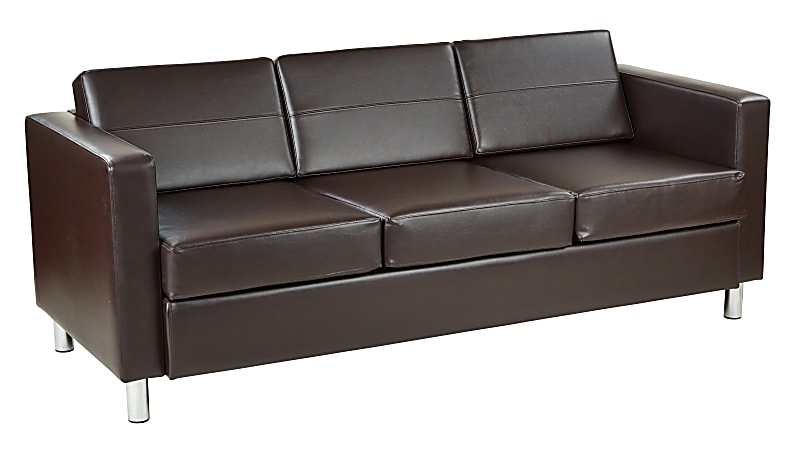 Ave Six Pacific Sofa, Espresso/Chrome