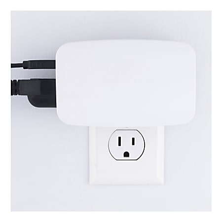 GE Z Wave Plus Plug In Dual Outlet Smart Switch White 14282 - Office Depot