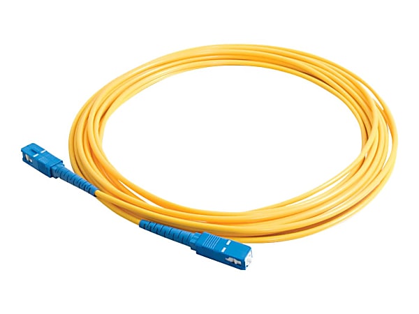 C2G 2m SC-SC 9/125 Simplex Single Mode OS2 Fiber Cable - Yellow - 6ft - Patch cable - SC single-mode (M) to SC single-mode (M) - 2 m - fiber optic - simplex - 9 / 125 micron - OS2 - yellow