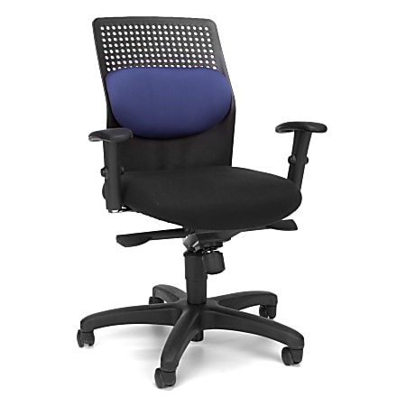 OFM AirFlo Fabric/Mesh High-Back Chair, Blue/Black