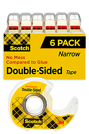 Scotch Double Sided Tape 12 x 500 Clear Pack Of 6 Rolls - Office Depot