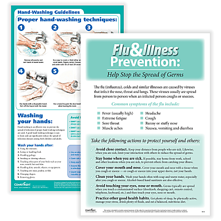 ComplyRight™ Flu And Illness Prevention Posters, English, Set Of 2 Posters