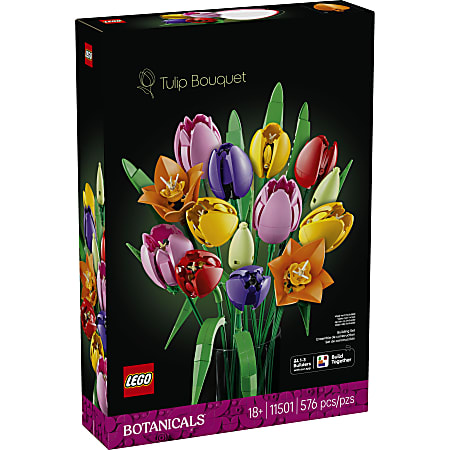 LEGO&reg; Botanicals Tulip Bouquet Building Blocks Kit, Total Qty 1