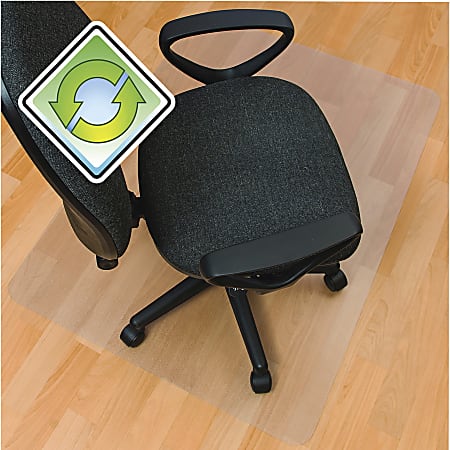 Floortex Ecotex Enhanced Polymer Rectangular Chair Mat with Anti Slip Backing for Hard Floors 30 x 48 Office Depot