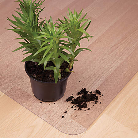 Floortex Ecotex® Enhanced Polymer Rectangular Chair Mat with Anti-Slip Backing for Hard Floors - 30" x 48"