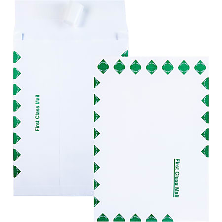 Quality Park SHIP-lite 1st Class 10" x 10" x 1-1/2" Expansion Envelopes, Self-Adhesive Closure, White, Pack Of 100