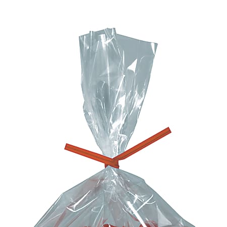 Partners Brand Paper Twist Ties, 5/32" x 9", Orange, Case Of 2,000