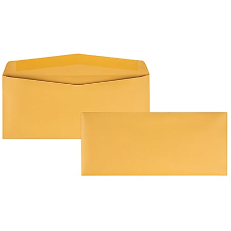 Quality Park® #14 Business Envelopes, Gummed Seal, Brown