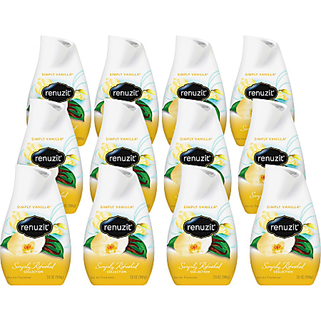Dial Renuzit Adjustable Cone Gel Air Fresheners, Simply Vanilla, 7 Oz, Pack Of 12