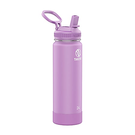 PC Push Button Lid Water Bottle - Coral