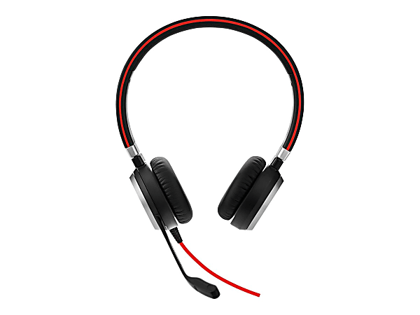 Jabra Evolve 40 MS stereo - Headset - on-ear - wired - USB, 3.5 mm jack - Certified for Skype for Business