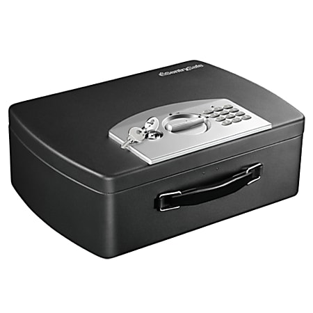 SentrySafe Portable Steel Combination Lock Security Safe, 4-7/16"H x 13"W x 10"D, Black