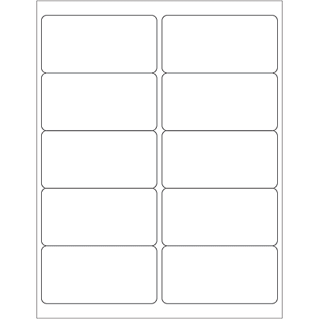 Tape Logic® Inkjet/Laser Labels, LL124, Rectangle, 4" x 2", White, Case Of 1,000