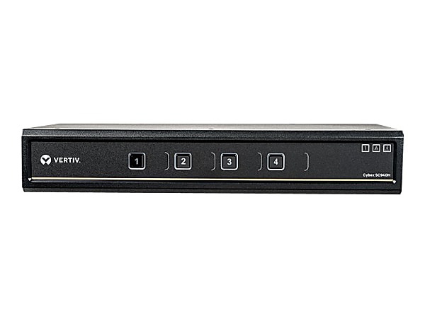 Avocent Vertiv Cybex SC900 Secure Desktop KVM Switch| 4 Port Dual-Head| HDMI | TAA - 4K UHD | NIAP PP 3.0 Compliant | Audio/USB | Secure Isolated Channels | 3-Year Full Coverage Factory Warranty - Optional Extended Warranty Available