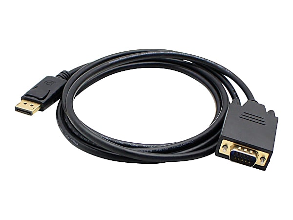 AddOn 3ft DisplayPort Male to VGA Male Black Adapter Cable - 100% compatible and guaranteed to work