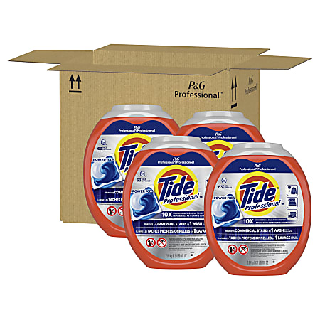 Tide Professional Commercial Power PODS Laundry Detergent, 63 PODS Per Pack, Case Of 4 Packs