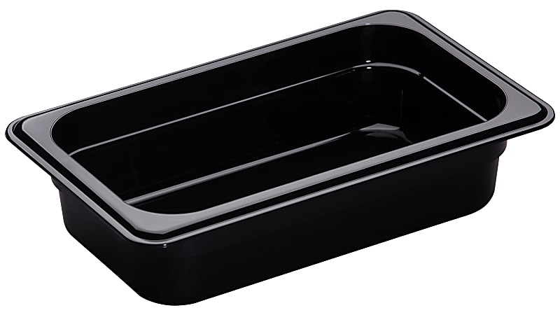 Cambro H-Pan High-Heat GN 1/4 Food Pans, Black, Pack Of 6 Pans