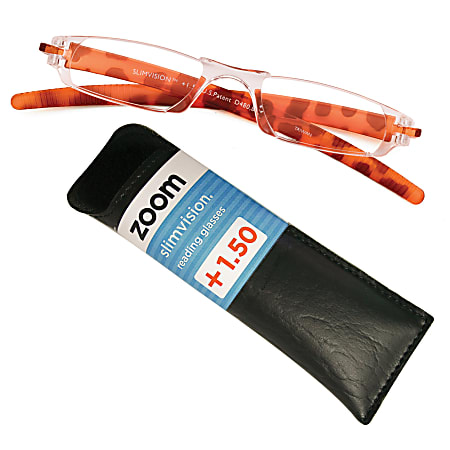 Zoom Eyeworks Reading Eyewear Slim Vision Tortoise 2.50 Office Depot